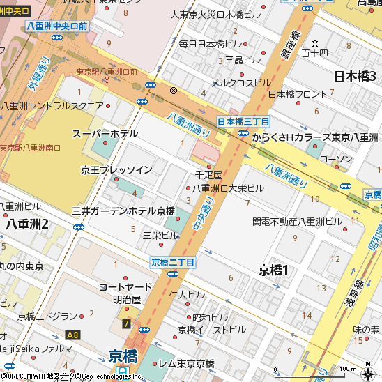 東京支店付近の地図